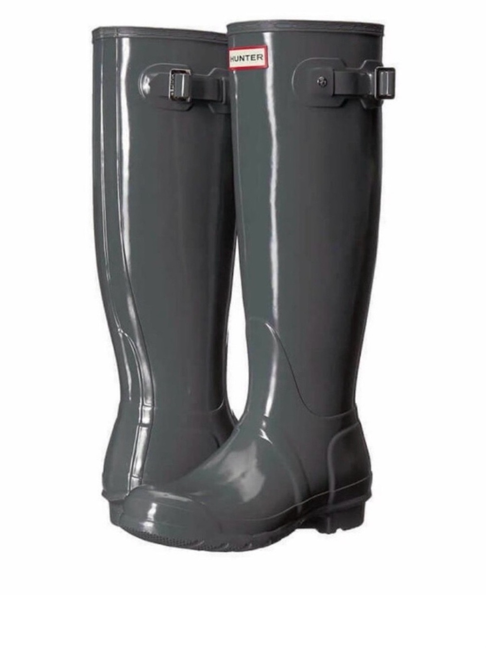 Hunter Tall Gloss Rain Boots in Slate Gray